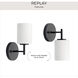 Replay 1 Light 5.13 inch Black Bath Vanity Wall Light