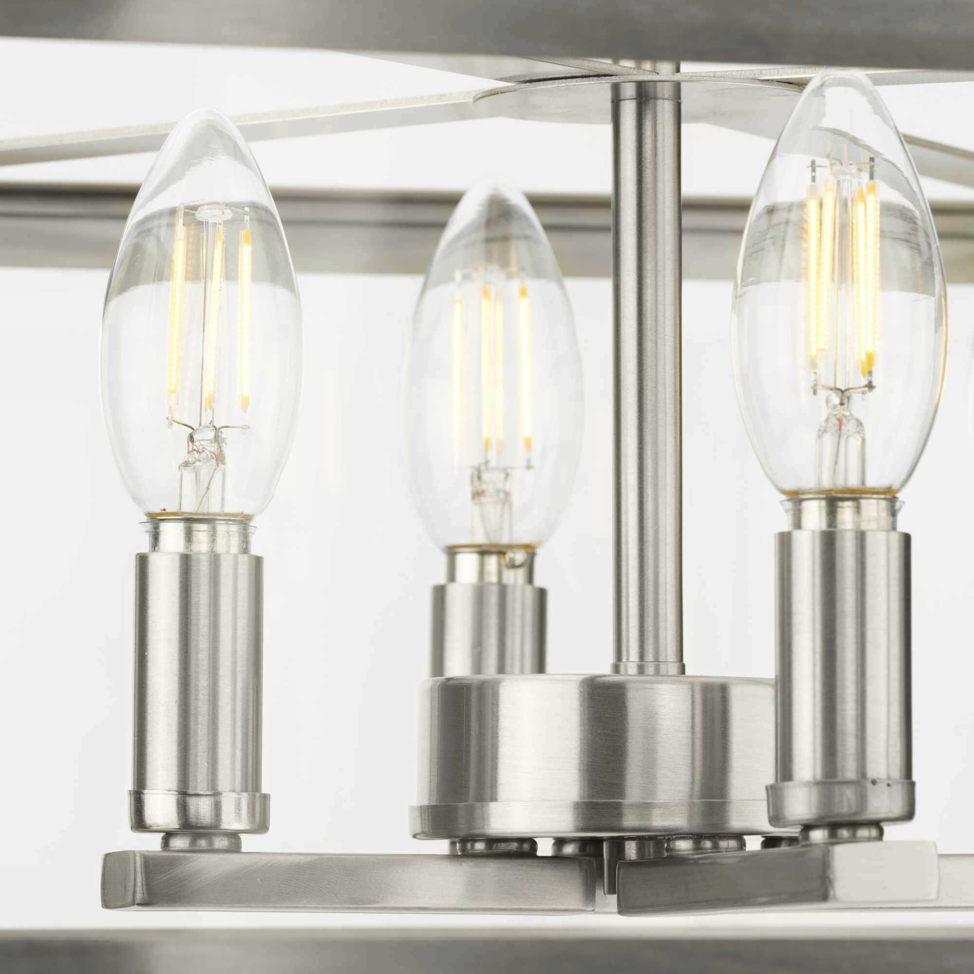 Hillcrest 4 Light 13 inch Brushed Nickel Semi-Flush Mount Ceiling Light