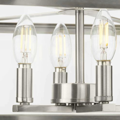 Hillcrest 4 Light 13 inch Brushed Nickel Semi-Flush Mount Ceiling Light