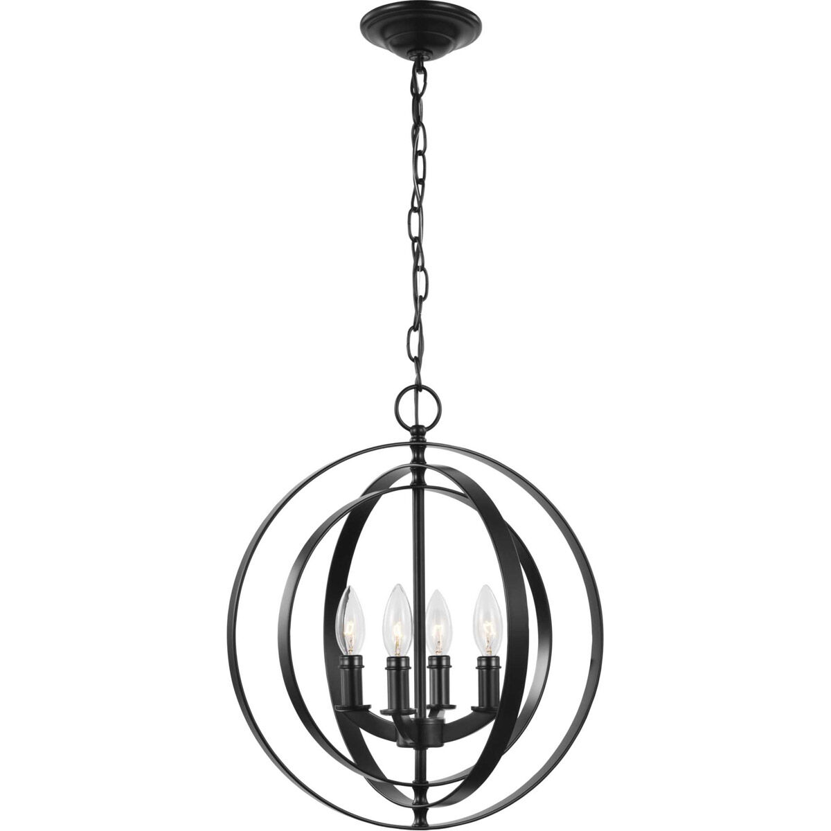 Equinox 4 Light 16 inch Matte Black Pendant Ceiling Light