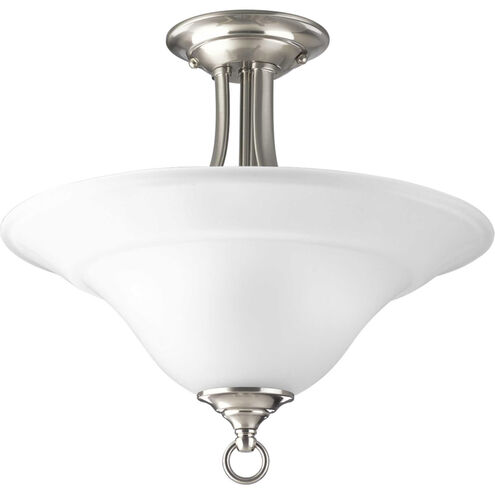 Trinity 2 Light 16 inch Brushed Nickel Semi-Flush Mount Ceiling Light