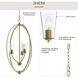 Jheni 3 Light 18 inch Brushed Gold Foyer Pendant Ceiling Light