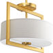 Harmony 3 Light 12.75 inch Natural Brass Semi-Flush Convertible Ceiling Light