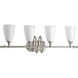 Revive 4 Light 28 inch Brushed Nickel Vanity Wall Light
