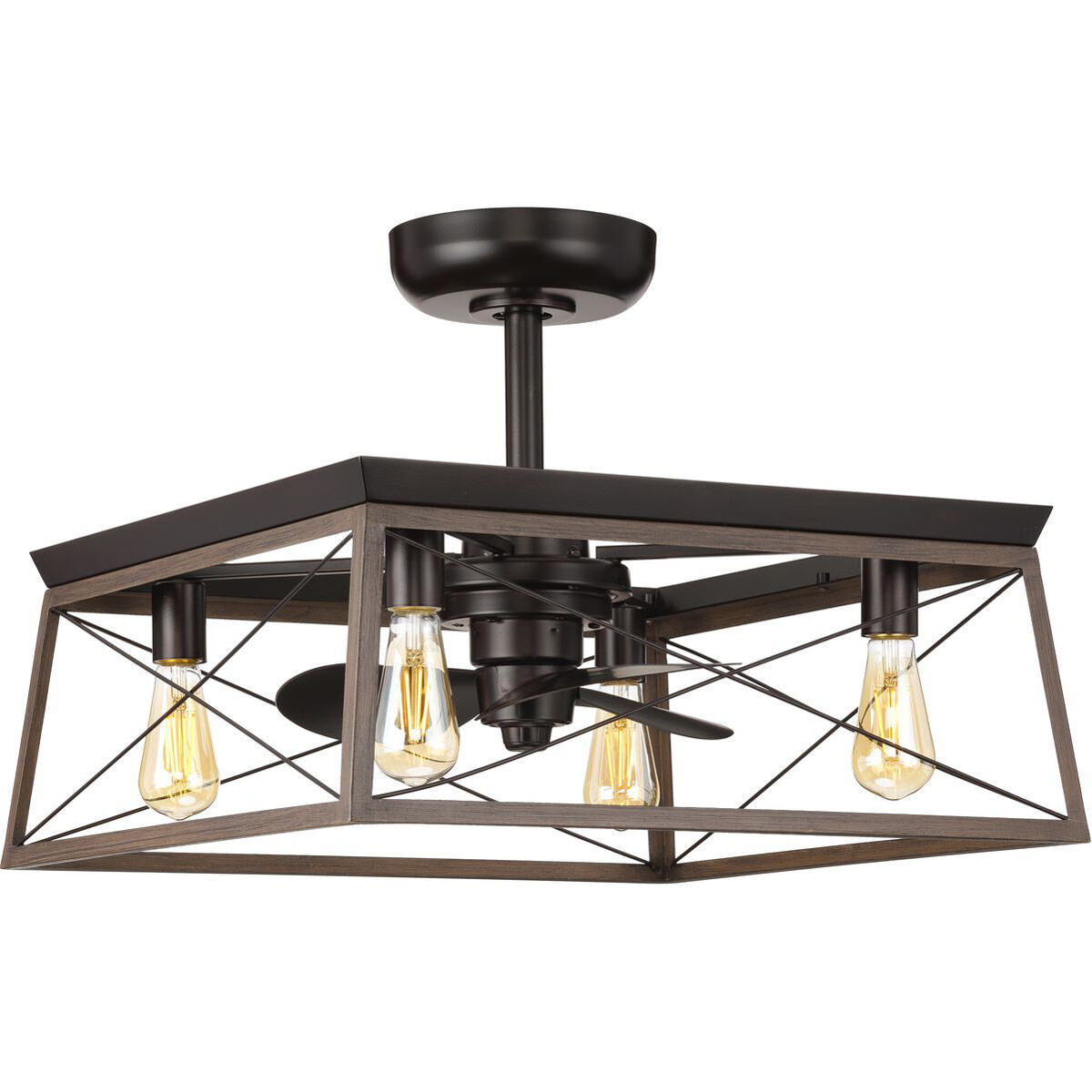 Progress P250067 020 WB Briarwood 22 inch Antique Bronze Fandelier