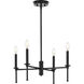 Elara 4 Light 23 inch Matte Black Chandelier Ceiling Light