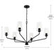 Celino 6 Light 40 inch Black Large Chandelier Ceiling Light