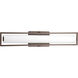 Frame LED 24 inch Architectural Bronze Bath Vanity Wall Light, Etched Opal Glass