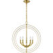 Equinox 5 Light 22 inch Satin Brass Pendant Ceiling Light