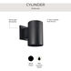 Cylinder Outdoor Wall Cylinder in Black
