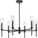 Elara 6 Light 30 inch Matte Black Chandelier Ceiling Light