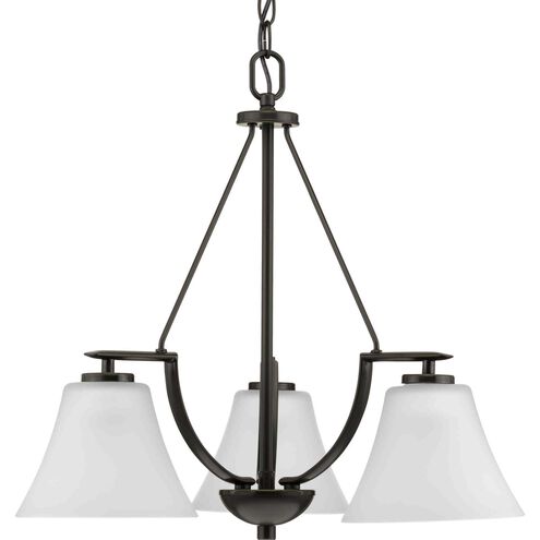 Bravo 3 Light 23 inch Antique Bronze Chandelier Ceiling Light in Bulbs Not Included, Etched