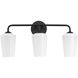 Celino 3 Light 23.25 inch Black Vanity Light Wall Light