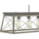 Briarwood 5 Light 38 inch Galvanized Linear Chandelier Ceiling Light