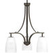 Leap 3 Light 21 inch Antique Bronze Chandelier Ceiling Light