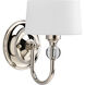 Fortune 1 Light 5.88 inch Polished Nickel Wall Sconce Wall Light