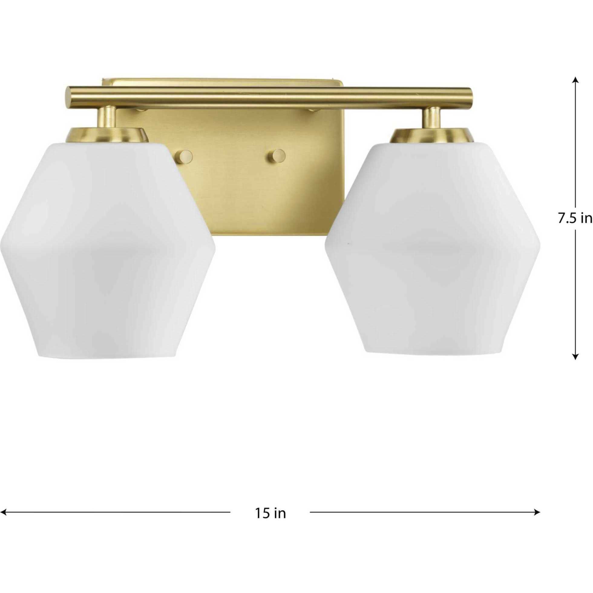 Copeland 2 Light 15 inch Brushed Gold Vanity Light Wall Light