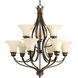 Applause 9 Light 29.25 inch Antique Bronze Chandelier Ceiling Light