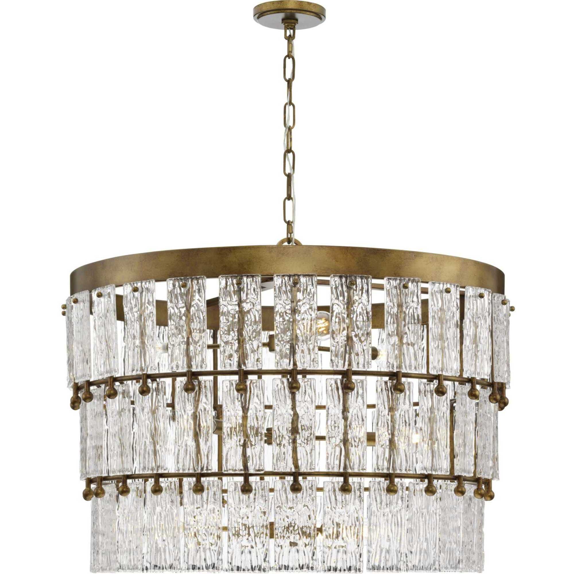 Chevall 9 Light 32 inch Gold Ombre Chandelier Ceiling Light, Design Series