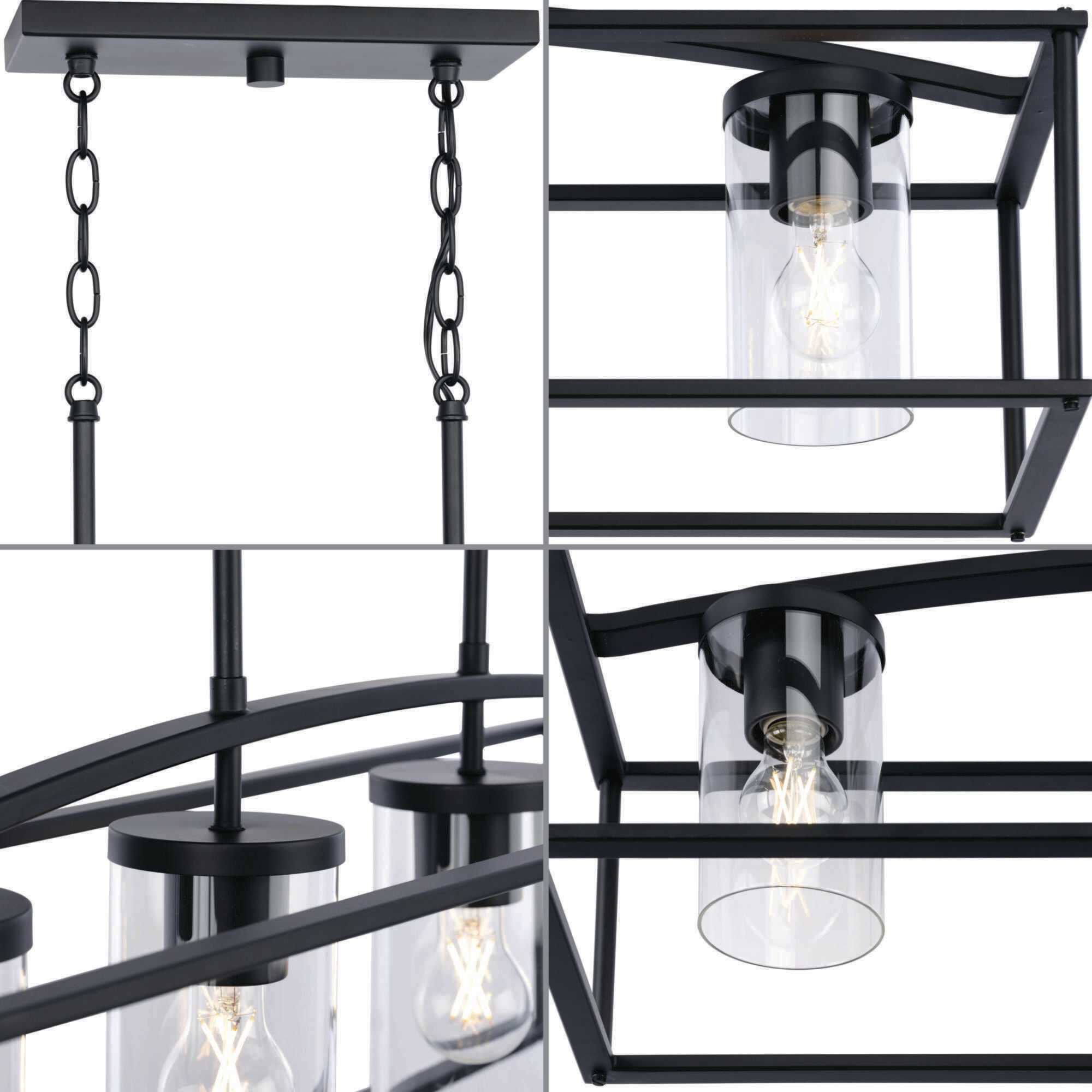 Swansea 4 Light 10.87 inch Matte Black Outdoor Linear Chandelier