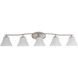 Bravo 5 Light 46.25 inch Brushed Nickel Bath Vanity Wall Light