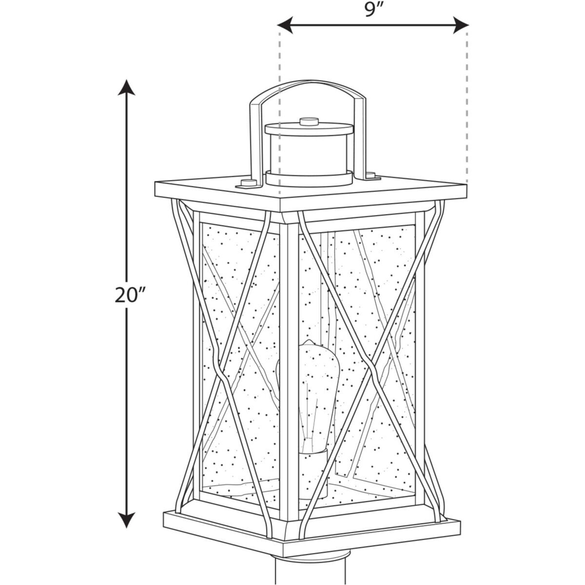 Barlowe 1 Light 20 inch Stainless Steel Outdoor Post Lantern