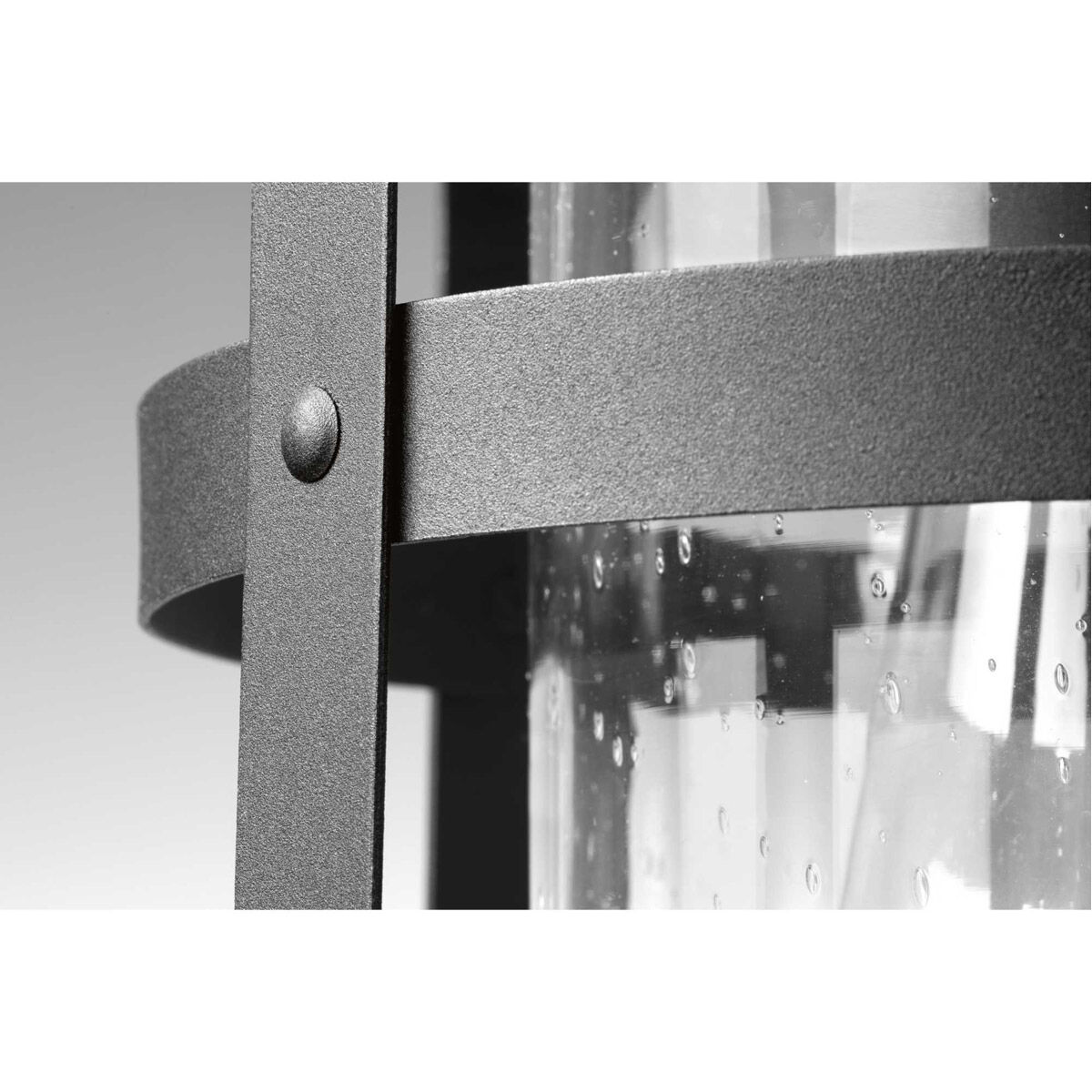 Haslett 1 Light 14 inch Textured Black Outdoor Wall Lantern, Small