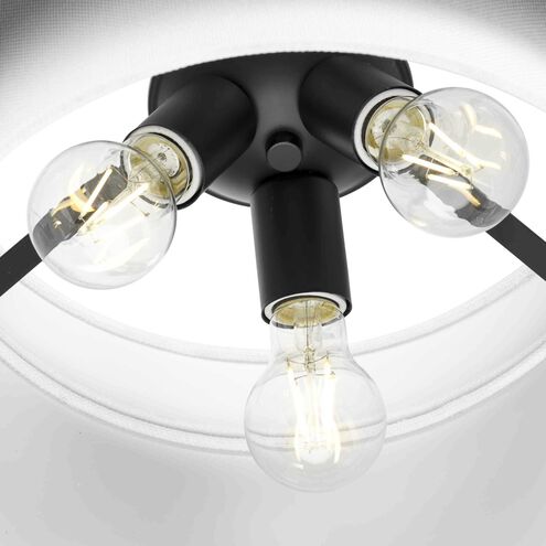 Silva 3 Light 16 inch Matte Black Pendant Ceiling Light, Design Series
