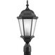 Welbourne 1 Light 21 inch Black Outdoor Post Lantern in Etched, Fluorescent