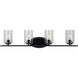 Riley 4 Light 34 inch Matte Black Bath Vanity Wall Light