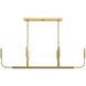 Reines 6 Light 44 inch Brushed Gold Linear Chandelier Ceiling Light