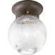 Glass Globe 1 Light 6 inch Cobblestone Close-to-Ceiling Ceiling Light