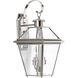 Burlington 2 Light 19 inch Brushed Nickel Outdoor Wall Lantern, Medium