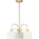 Rigsby 3 Light 18 inch Vintage Gold Semi-Flush Mount Convertible Ceiling Light, Design Series