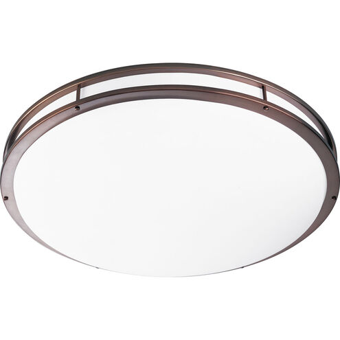 Modular Fluorescent 3 Light 32 inch Urban Bronze Flush Mount Ceiling Light in Circline Fluorescent
