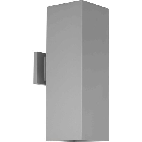 LED Square Cylinder Outdoor Wall Mount in Metallic Grey, LED Lamping, Progress LED