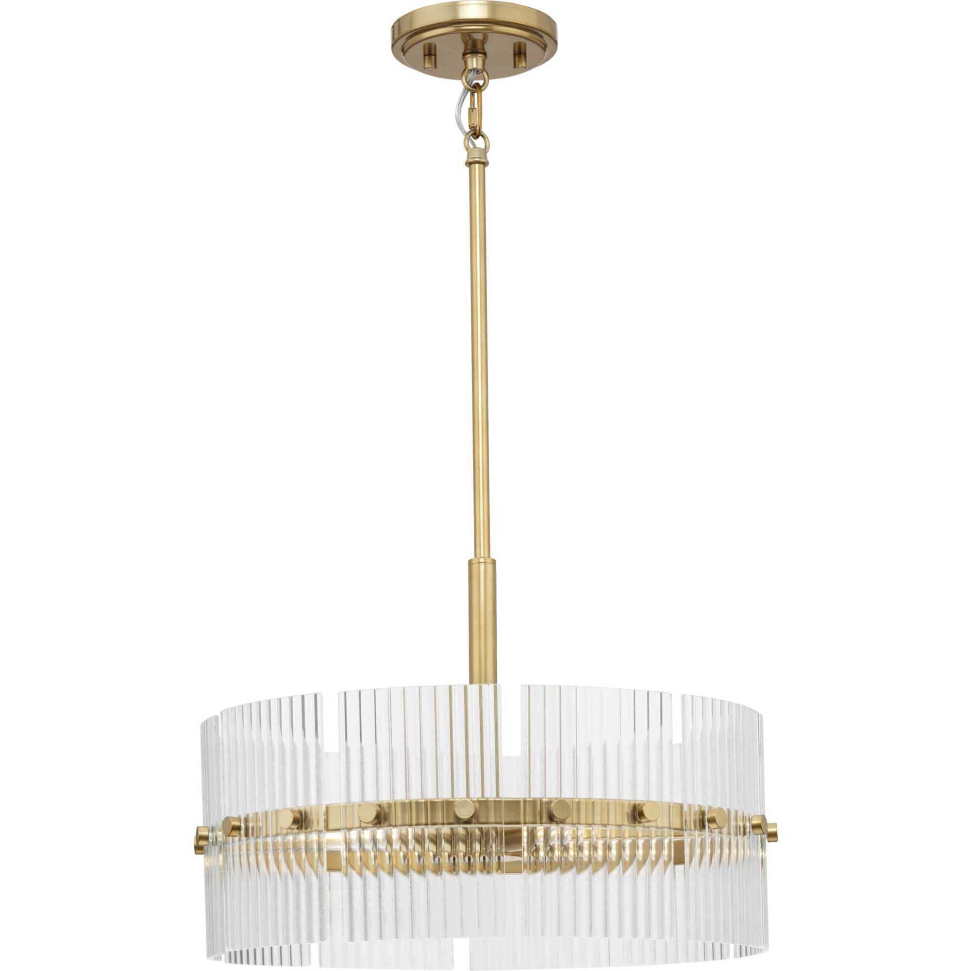 Seville 4 Light 17.87 inch Soft Gold Convertible Pendant Ceiling Light, Design Series