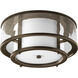Bay Court 2 Light 15 inch Antique Bronze Flush Mount Ceiling Light