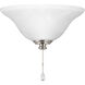 AirPro LED Brushed Nickel Fan Light Kit, Etched Alabaster Glass