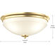 Replay 2 Light 14 inch Brushed Gold Flush Mount Ceiling Light