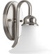Applause 1 Light 7.06 inch Brushed Nickel Bath Vanity Wall Light