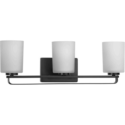 League 3 Light 23 inch Matte Black Bath Vanity Wall Light