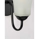 Classic 1 Light 5 inch Matte Black Bath Vanity Wall Light