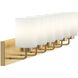 Merry 6 Light 48 inch Brushed Gold Bath Vanity Wall Light