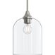 Ilia 1 Light 8 inch Brushed Nickel Pendant Ceiling Light