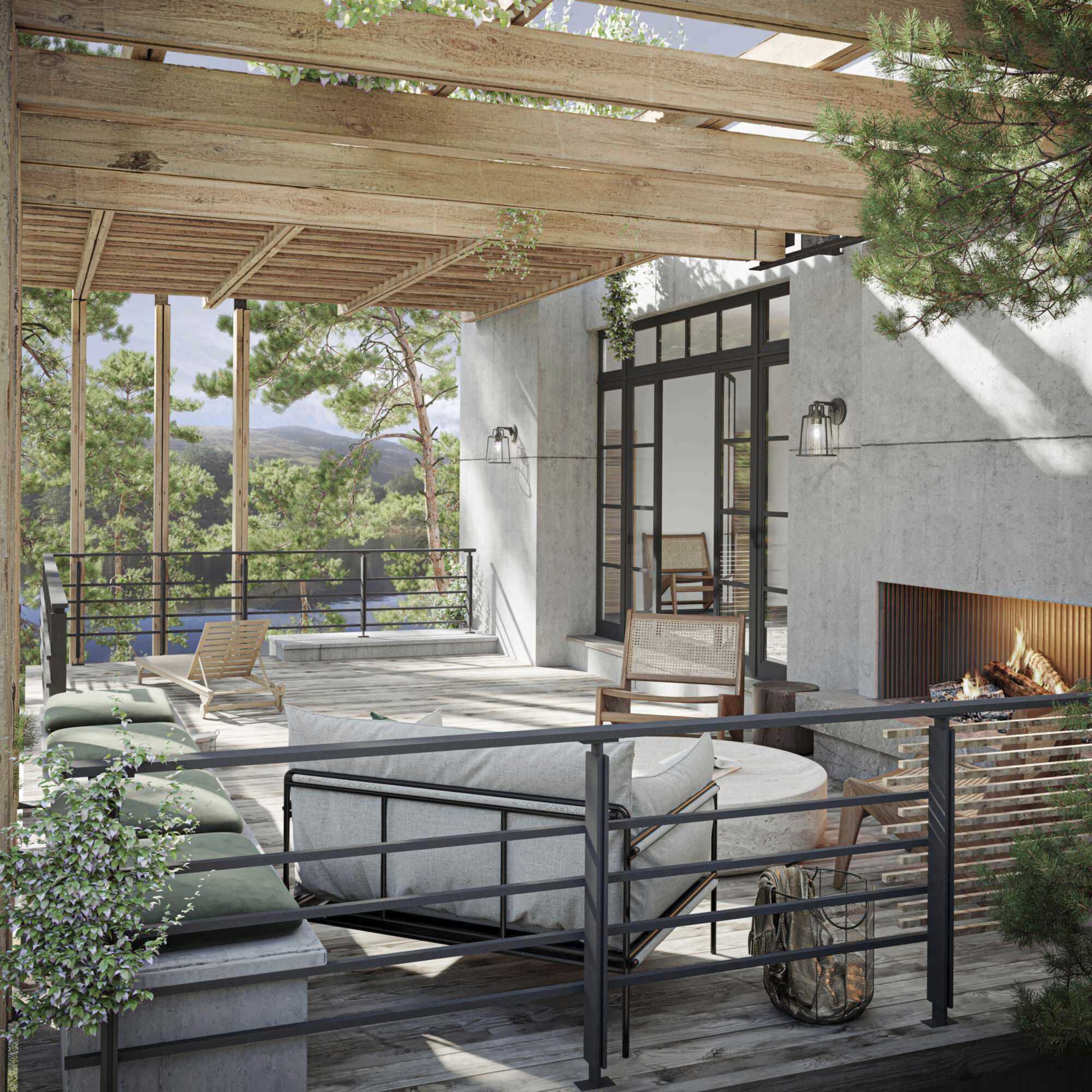 Benton Harbor 1 Light 11 inch Textured Black Outdoor Wall Lantern, with DURASHIELD, Medium