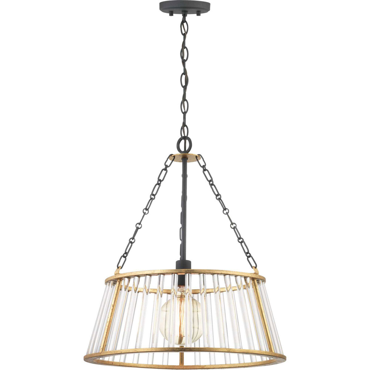 Sinclaire 1 Light 20 inch Textured Black Pendant Ceiling Light, Design Series