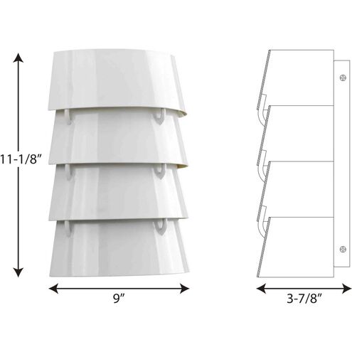 Point Dume™ Surfrider 2 Light 9 inch White ADA Wall Sconce Wall Light, Jeffrey Alan Marks, Design Series