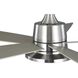 Tarsus 52 inch Brushed Nickel with Silver/Chestnut Blades Ceiling Fan, Progress LED