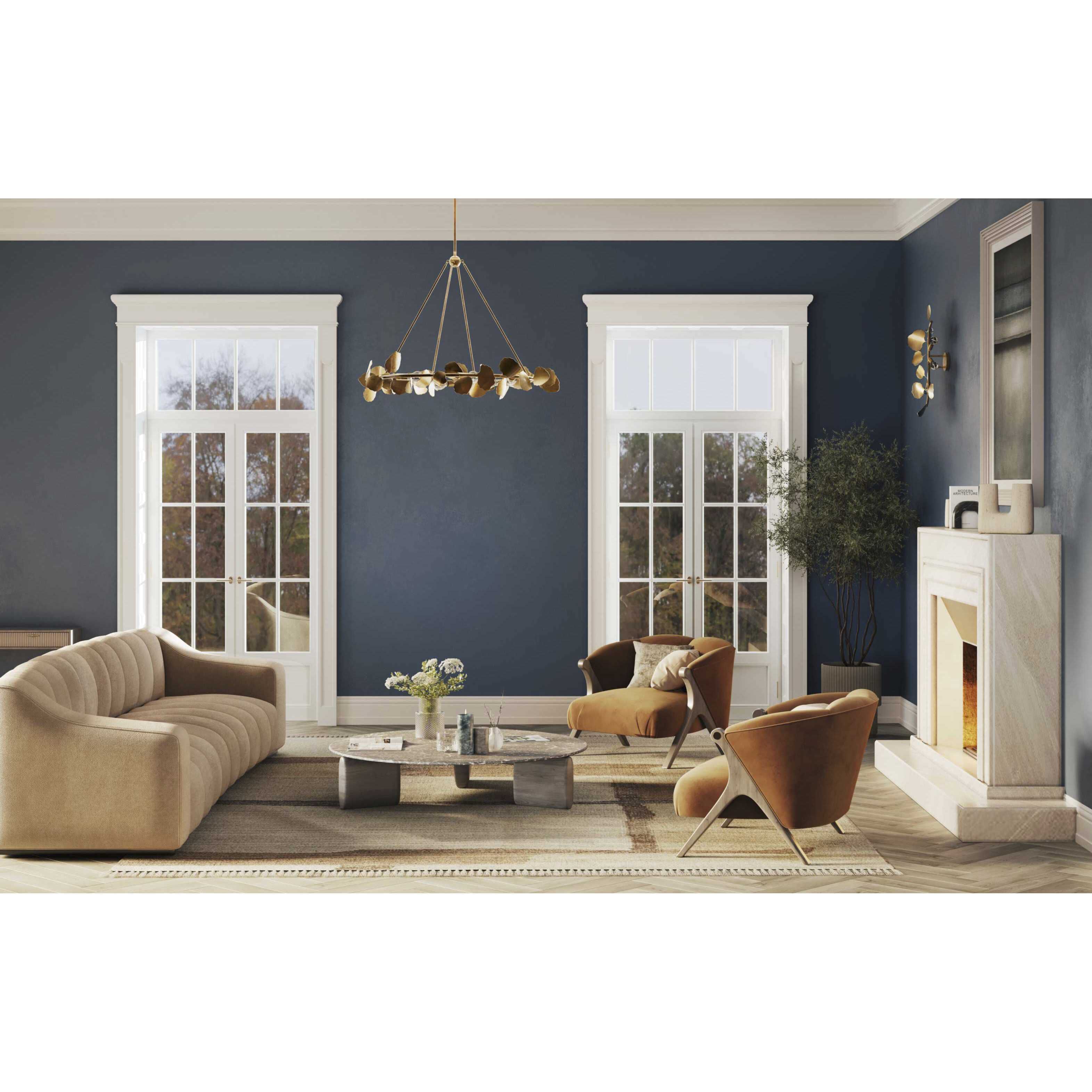 Laurel 8 Light 38 inch Gold Ombre Chandelier Ceiling Light, Design Series